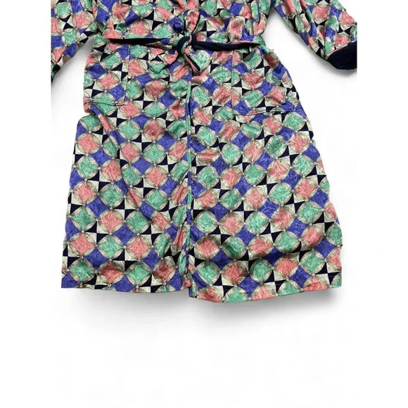 Cypress Multicolored Pattern Satin Terrycloth Lined Spa Heavyweight Robe - Picture 7 of 10